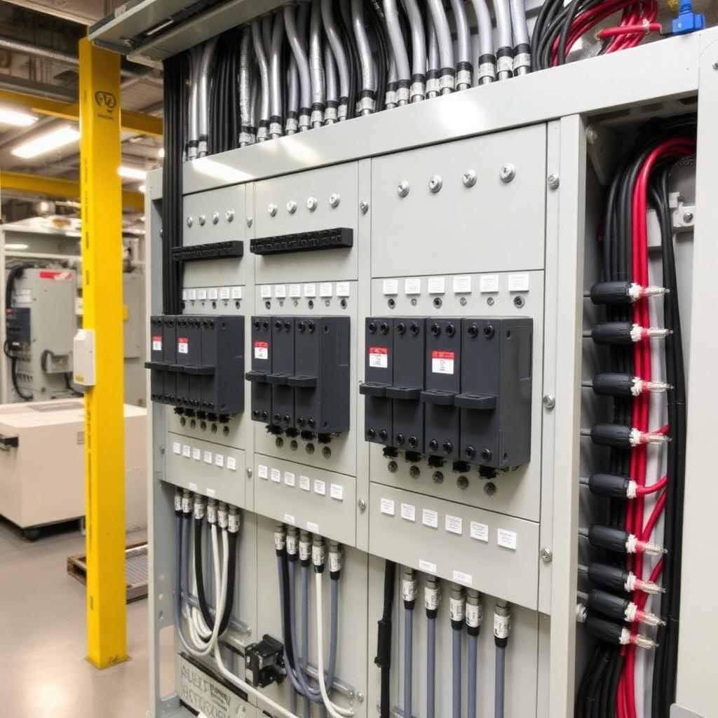 Industrial three-phase distribution board